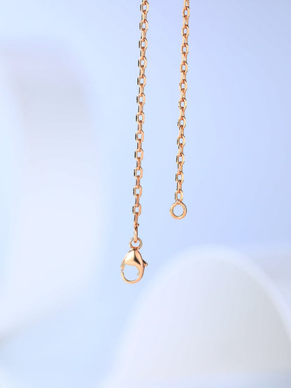 [Love More]H CAGE PINK GOLD NECKLACE