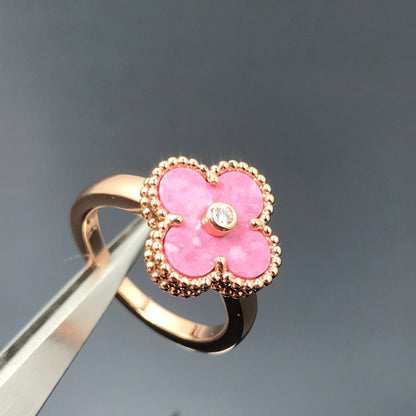 [Love More] KLEE-RHODONIT-RING AUS ROSÉGOLD