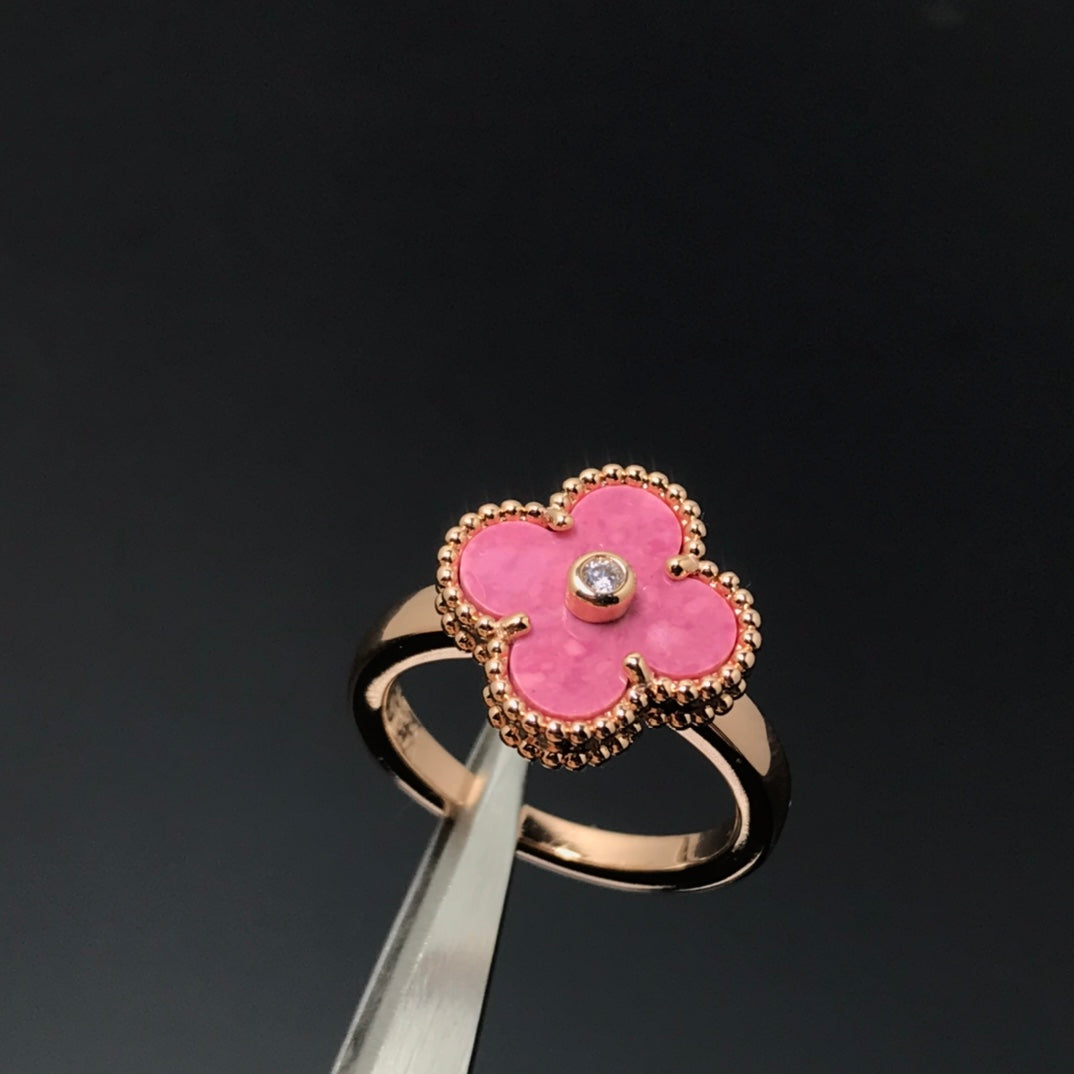 [Love More] KLEE-RHODONIT-RING AUS ROSÉGOLD