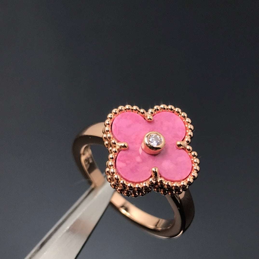 [Love More] KLEE-RHODONIT-RING AUS ROSÉGOLD