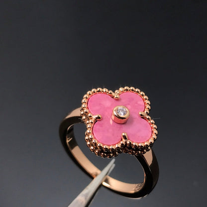 [Love More] KLEE-RHODONIT-RING AUS ROSÉGOLD