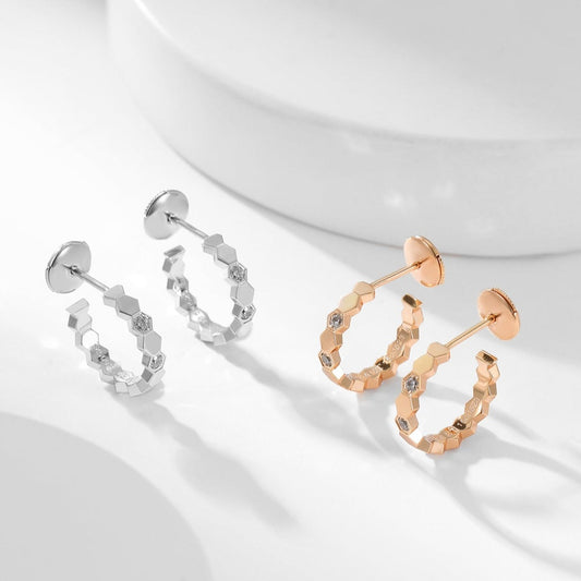 [Love More]BEE LOVE DIAMOND HOOP EARRINGS