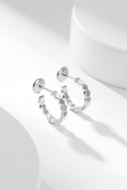 [Love More]BEE LOVE DIAMOND HOOP EARRINGS