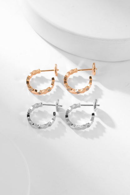 [Love More]BEE LOVE DIAMOND HOOP EARRINGS