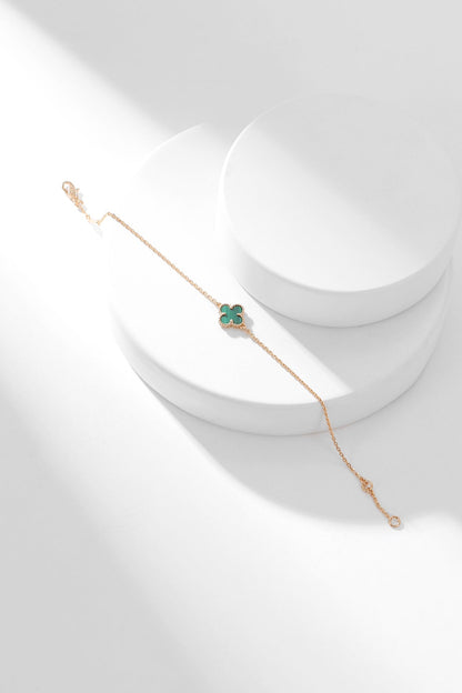 [Love More]CLOVER ARMBAND MALACHIT 1 MOTIV