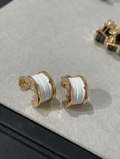 [Love More]ZERO 1 PINK GOLD CERAMIC EARRINGS