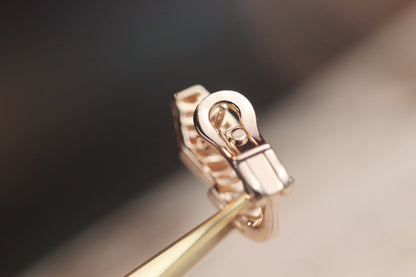 [Love More]SERPENT PINK GOLD DIAMOND EARRINGS