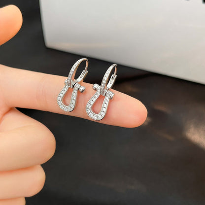 [Love More]FORCE 10 FULL DIAMOND DROP EARRINGS MEDIUM MODEL