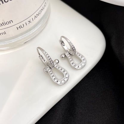 [Love More]FORCE 10 FULL DIAMOND DROP EARRINGS MEDIUM MODEL