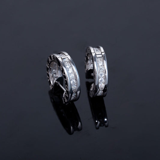 [Love More]ZERO 1 MINI SILVER DIAMOND EARRINGS