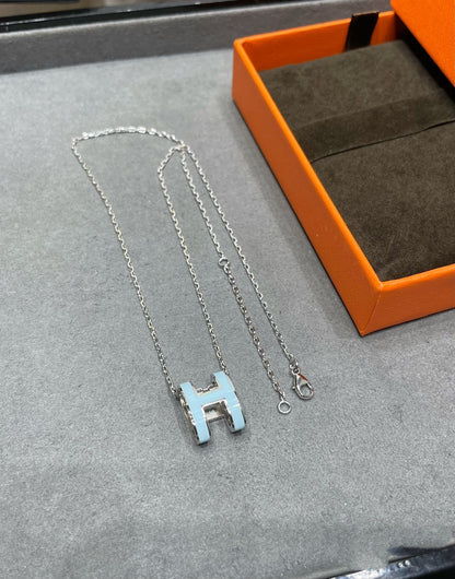 [Love More]POP H SKY BLUE NECKLACE