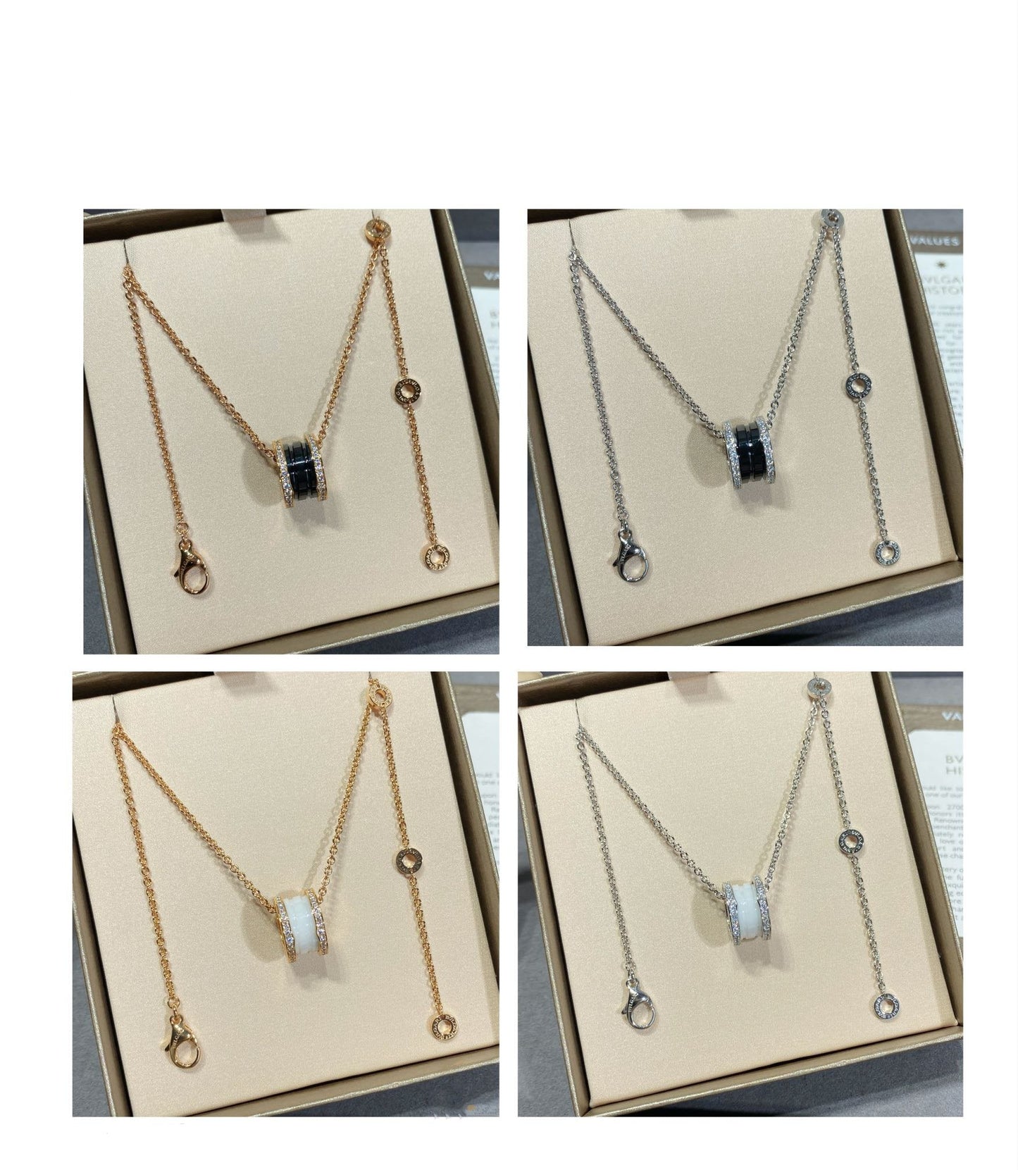 [Love More]ZERO 1 DIAMOND CERAMIC NECKLACE