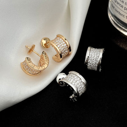 [Love More]ZERO 1 DIAMOND PAVED EARRINGS