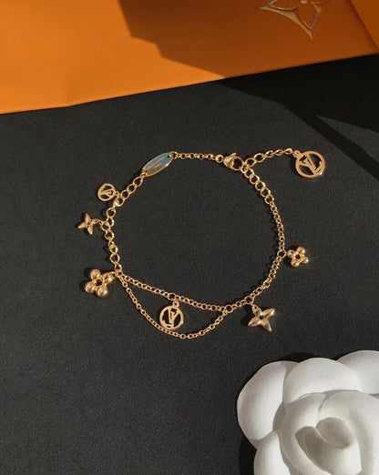 [Love More]BLOOMING PINK GOLD MOP BRACELET