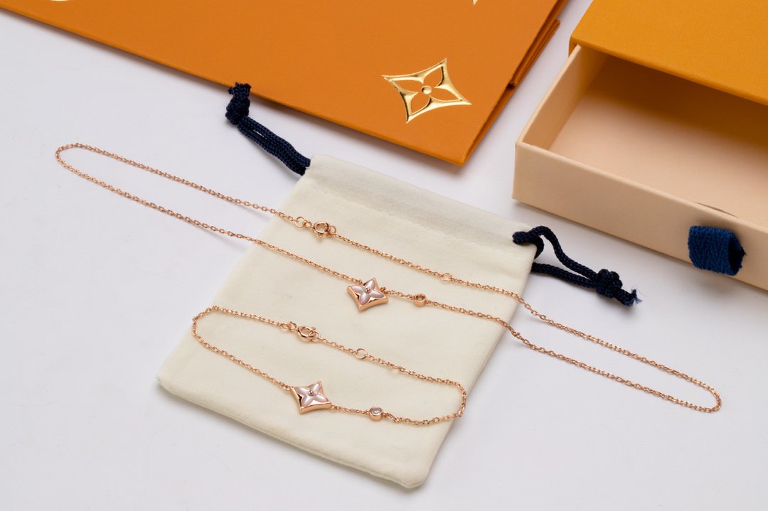 [Love More]STAR PINK MOP 1 DIAMOND PINK GOLD NECKLACE