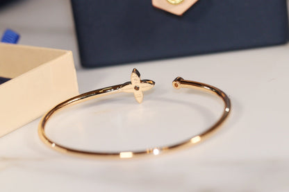 [Love More]IDYLLE GOLD OFFENES ARMBAND MIT DIAMANTEN