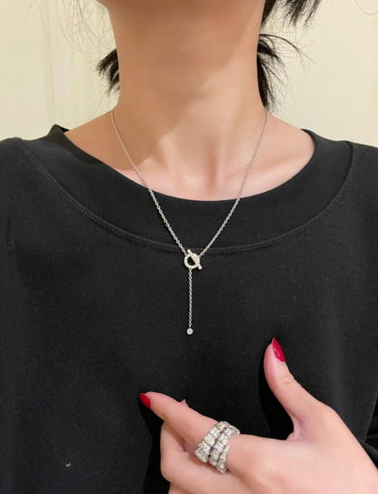 [Love More]FINESSE SILVER DIAMOND NECKLACE