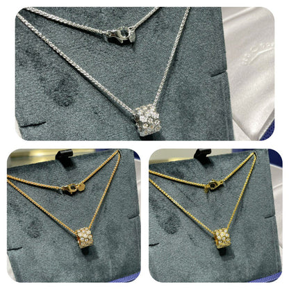 [Love More]BEE LOVE DIAMOND PAVED 3 ROW NECKLACE