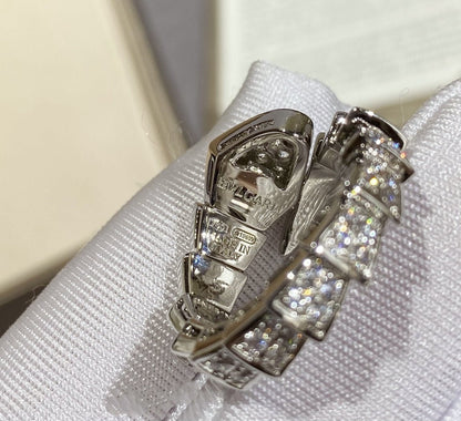 [Love More]SERPENTI LARGE RING SILVER DIAMOND PAVED