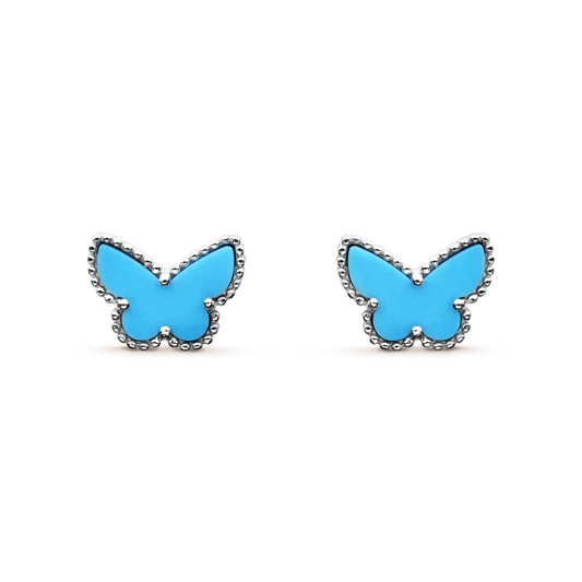 [Love More]BUTTERFLY TURQUOISE EARRINGS SILVER