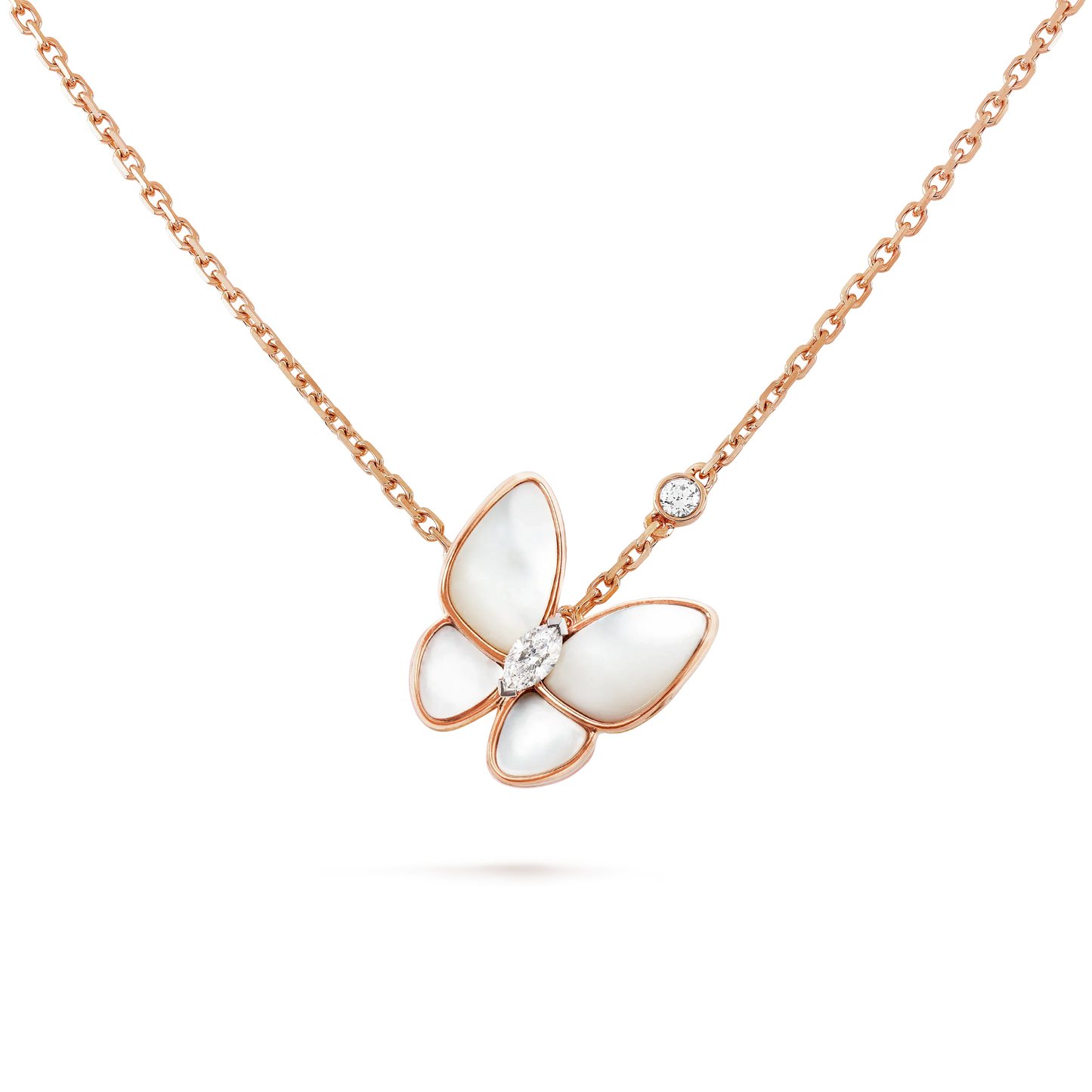 [Love More]BUTTERFLY MOP DIAMOND NECKLACE