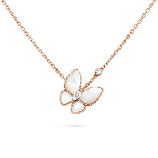 [Love More]BUTTERFLY MOP DIAMOND NECKLACE