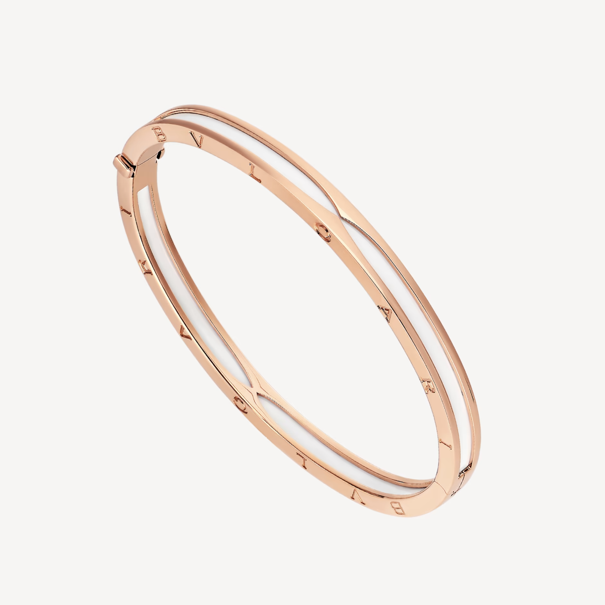 [Love More]ZERO 1 ROSA GOLD MIT WEISSEM KERAMIKARMBAND