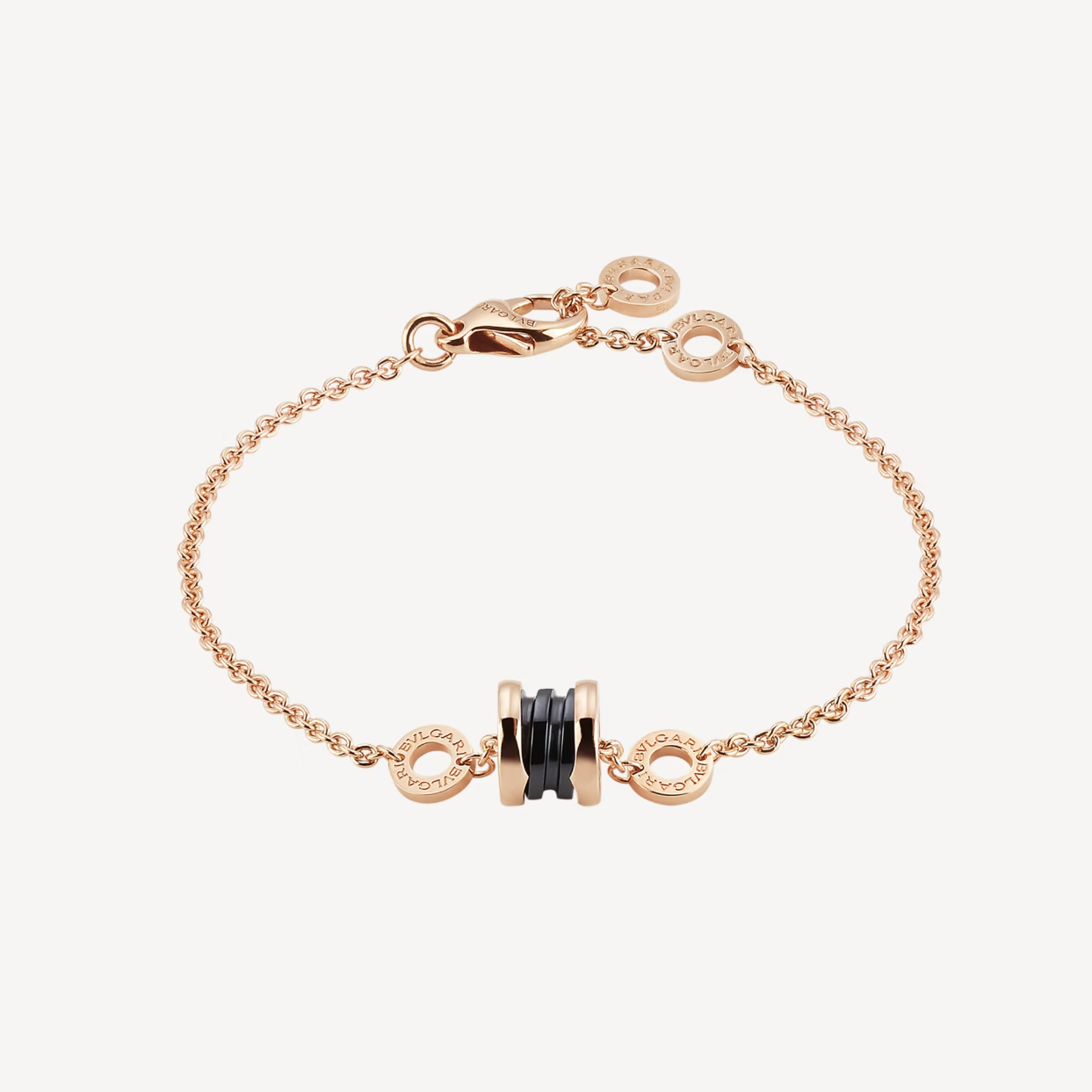 [Love More]ZERO 1 SOFT PINK GOLD AND BLACK CERAMIC BRACELET