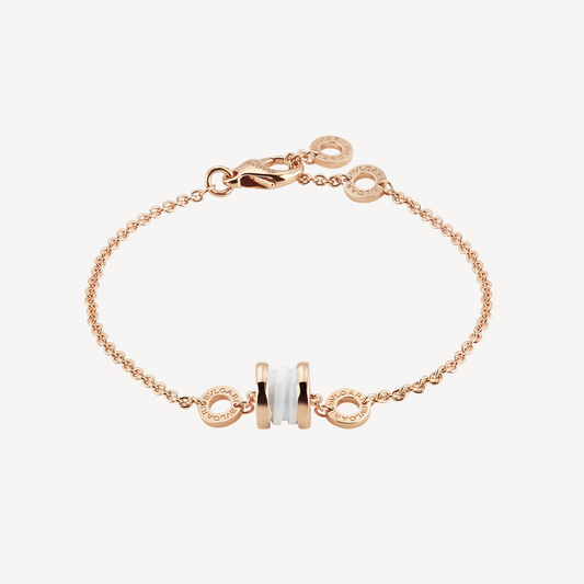 [Love More]ZERO 1 SOFT PINK GOLD AND WHITE CERAMIC BRACELET