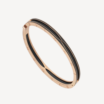 [Love More]ZERO 1 ROSA GOLD MIT MATTSCHWARZEM KERAMIKARMBAND