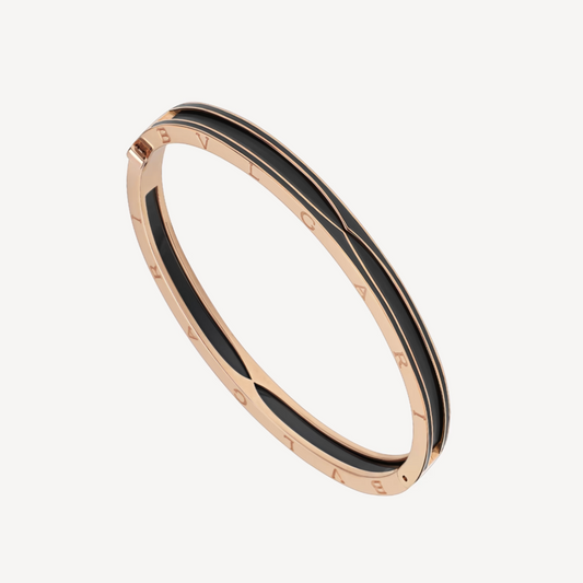 [Love More]ZERO 1 PINK GOLD WITH MATTE BLACK CERAMIC BRACELET