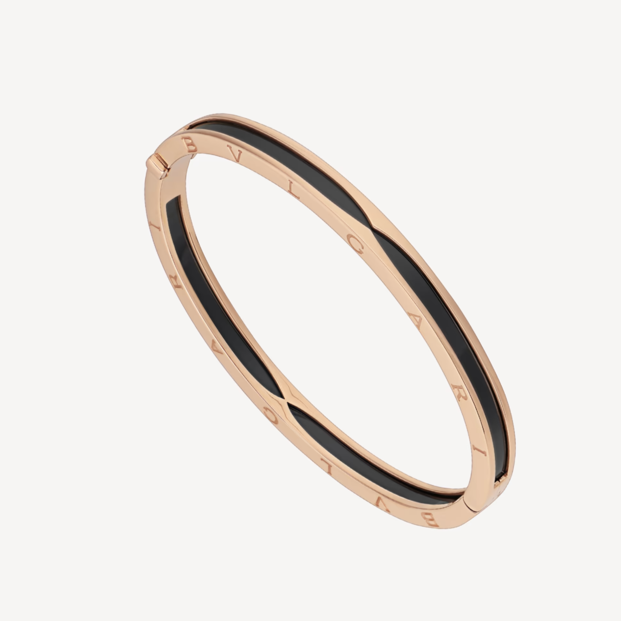 [Love More]ZERO 1 ROSA GOLD MIT SCHWARZEM KERAMIKARMBAND