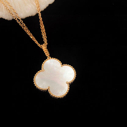 [Love More]CLOVER 25MM MOP LARGE PENDANT NECKLACE