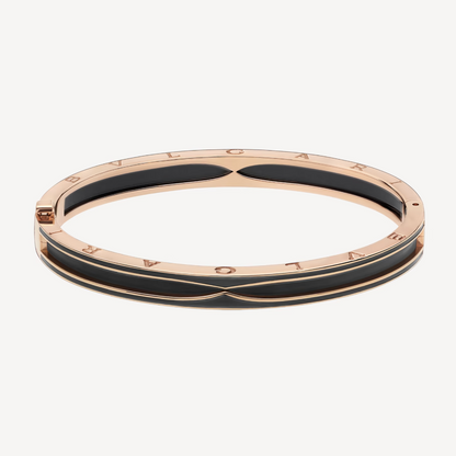 [Love More]ZERO 1 PINK GOLD WITH MATTE BLACK CERAMIC BRACELET