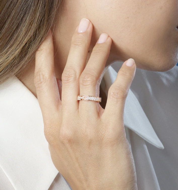 [Love More] ALLIANCE LIENS VIDENCE DIAMANTRING MIT 4 MM