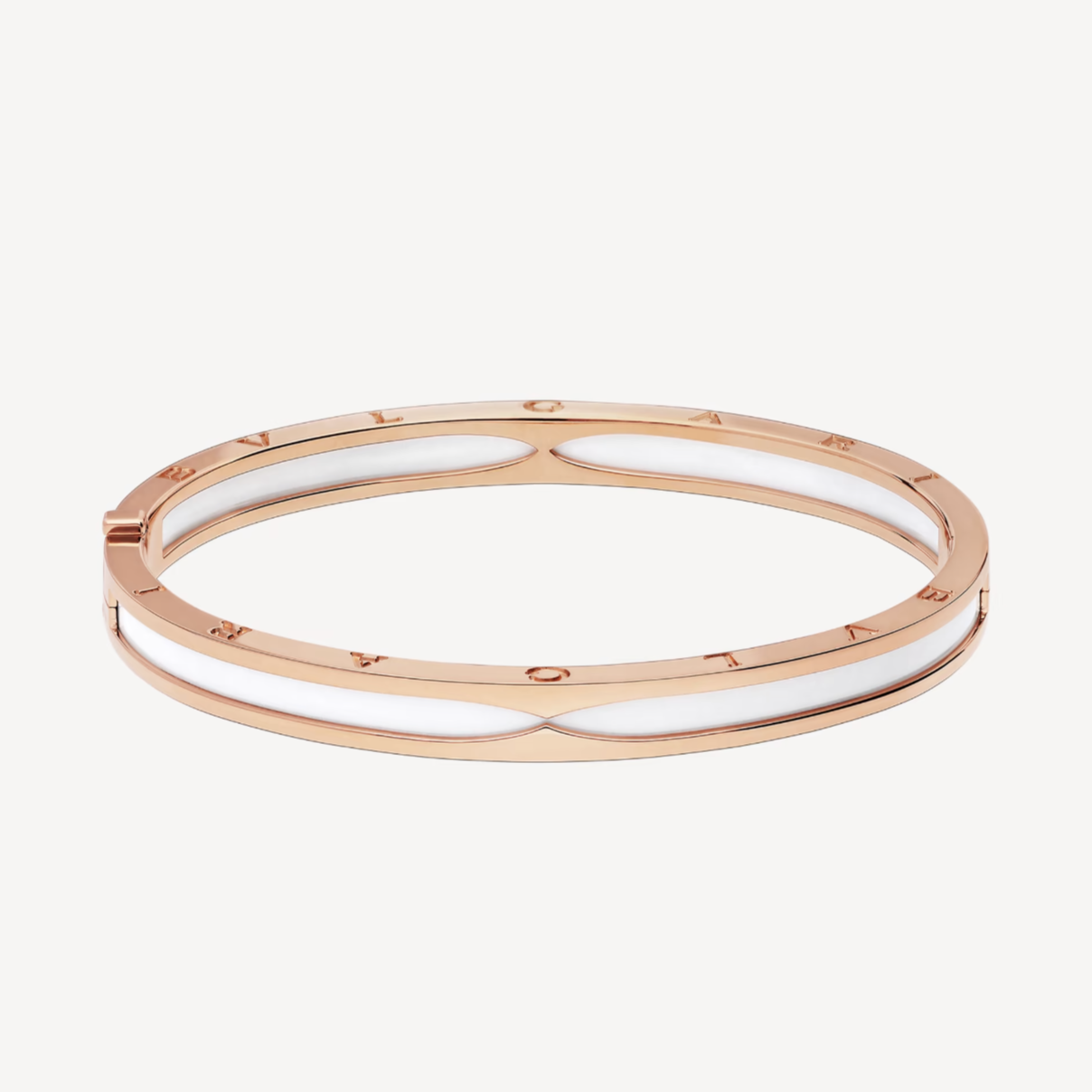 [Love More]ZERO 1 ROSA GOLD MIT WEISSEM KERAMIKARMBAND