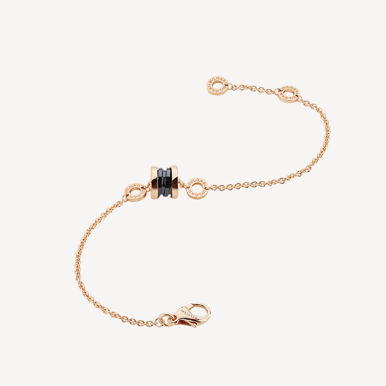 [Love More]ZERO 1 SOFT PINK GOLD AND BLACK CERAMIC BRACELET