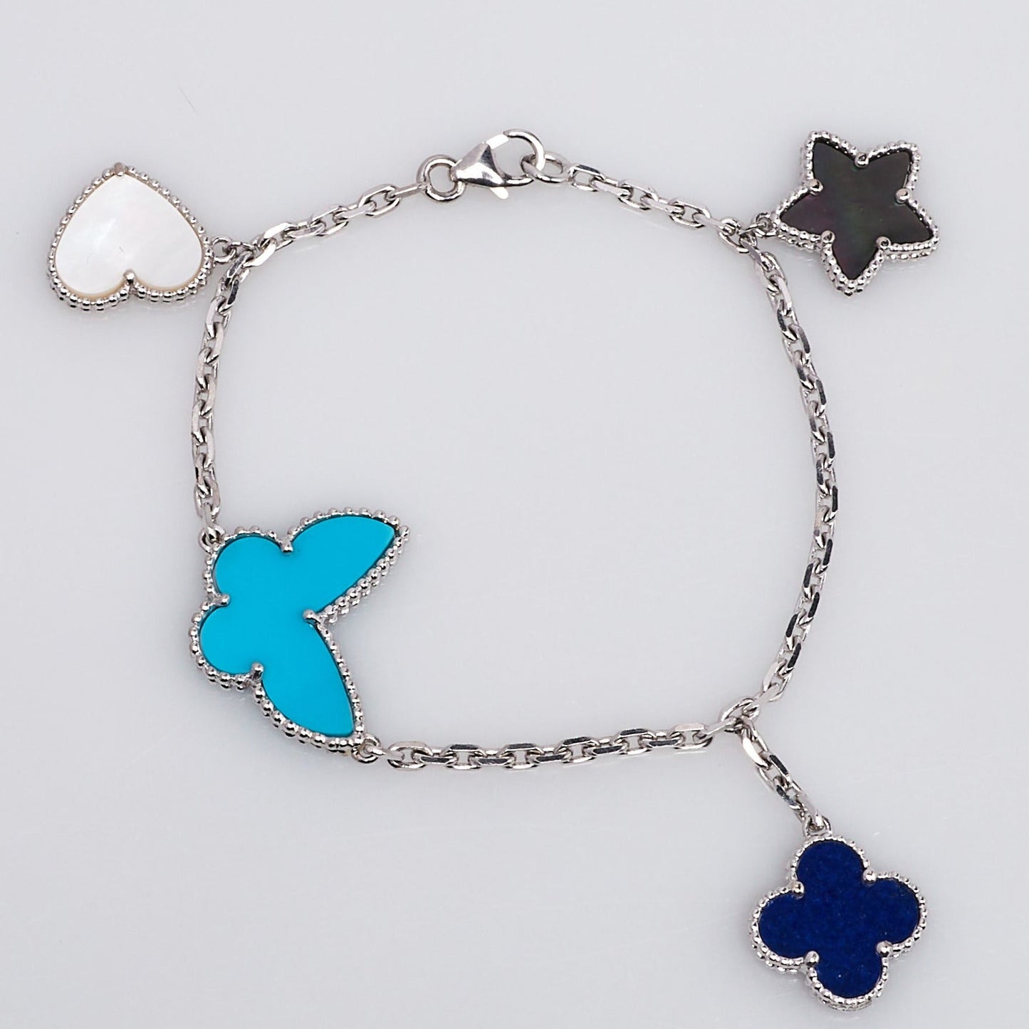 [Love More]LUCKY SPRING SILVER BRACELET 4 MOTIF