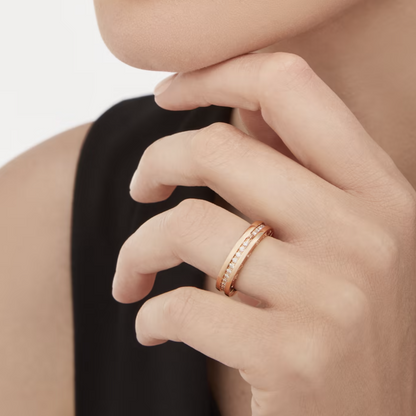 [Love More]ZERO 1 EINBAND-RING MIT DIAMANTEN AUF DEM SPIRALRING