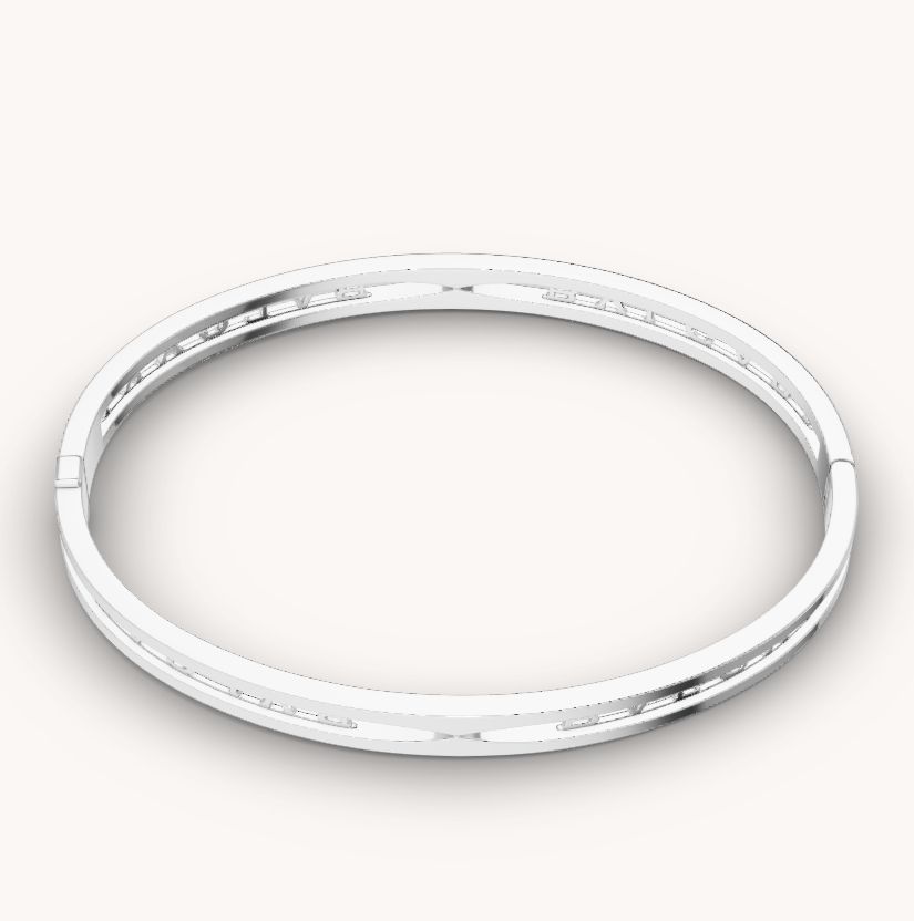 [Love More]ZERO 1 SPIRAL LOGO SILVER BRACELET