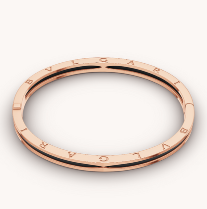 [Love More]ZERO 1 ROSA GOLD MIT SCHWARZEM KERAMIKARMBAND