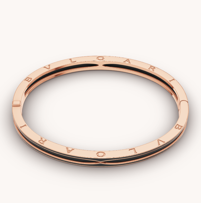 [Love More]ZERO 1 PINK GOLD WITH MATTE BLACK CERAMIC BRACELET