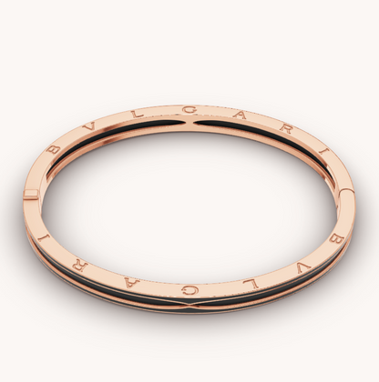 [Love More]ZERO 1 PINK GOLD WITH MATTE BLACK CERAMIC BRACELET