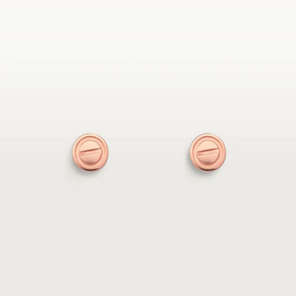 [Love More]LOVE EARRINGS PINK GOLD 10MM