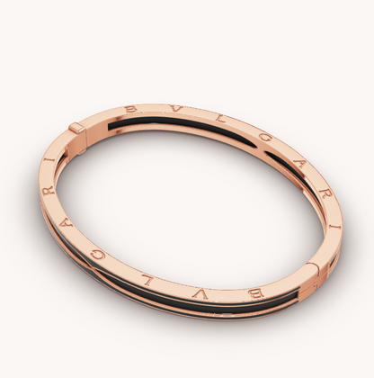 [Love More]ZERO 1 ROSA GOLD MIT MATTSCHWARZEM KERAMIKARMBAND