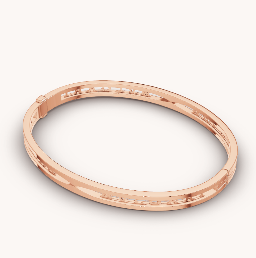 [Love More]ZERO 1 SPIRAL LOGO PINK GOLD BRACELET