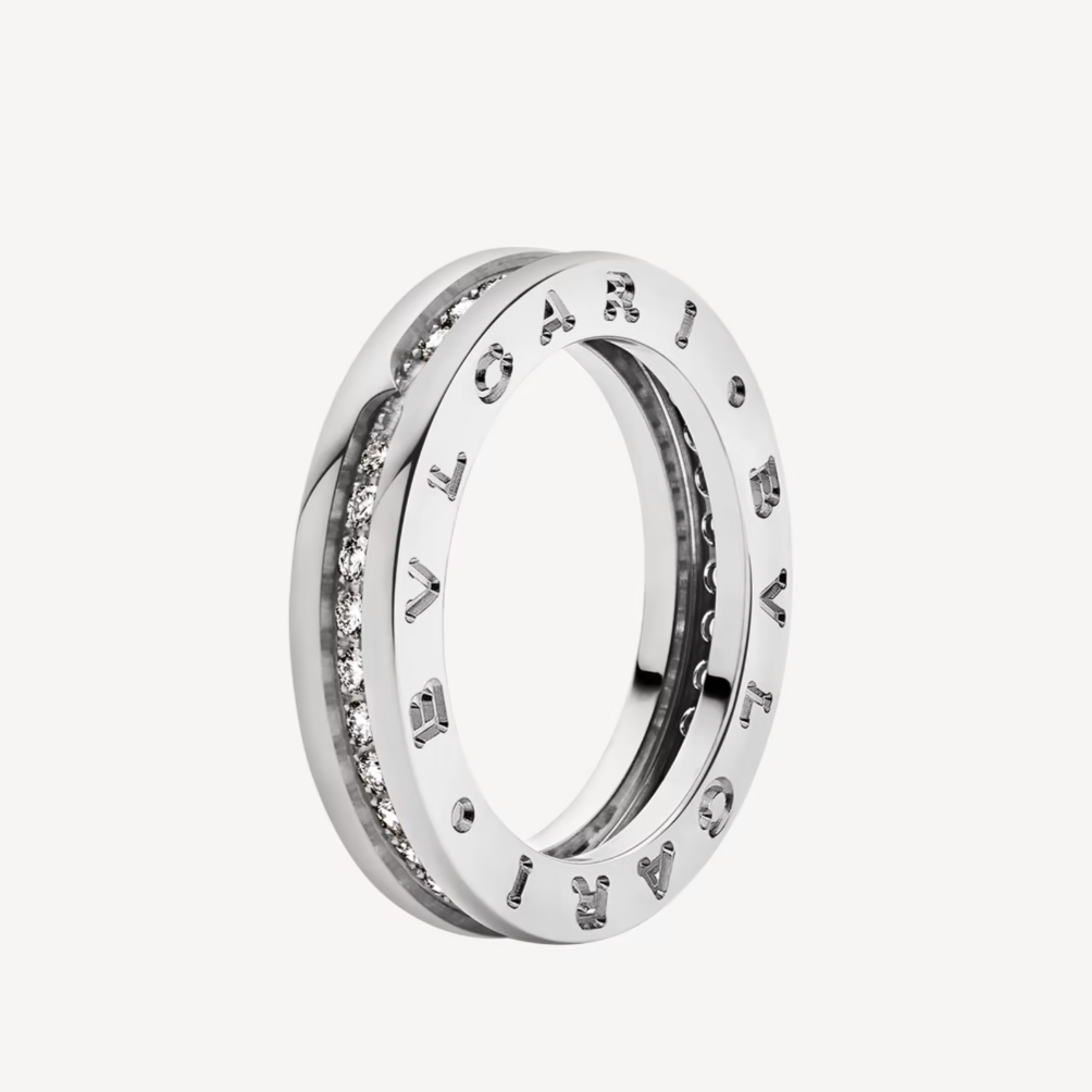 [Love More]ZERO 1 EINBAND-RING MIT DIAMANTEN AUF DEM SPIRALRING