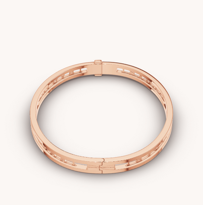 [Love More]ZERO 1 SPIRAL LOGO PINK GOLD BRACELET