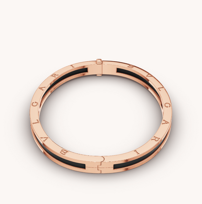 [Love More]ZERO 1 ROSA GOLD MIT SCHWARZEM KERAMIKARMBAND