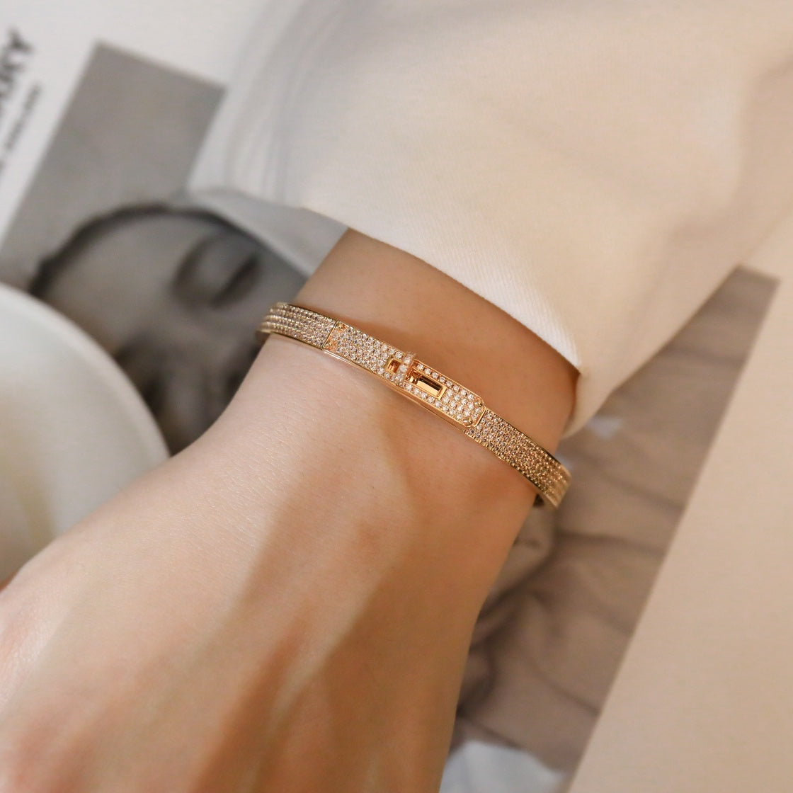 [Love More]KELLY ARMBAND MIT DIAMANTEN 